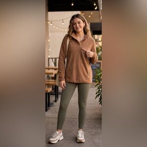 🧸 Cozy Caramel 32 Degrees Heat Snap Neck Fleece